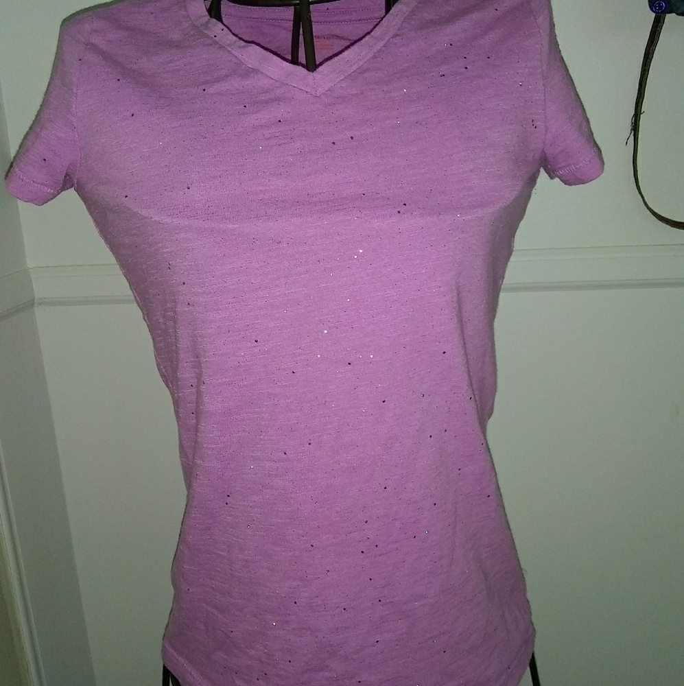 Purple T-shirt with Sparkle Details